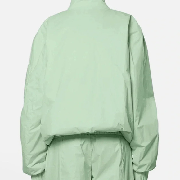 NWT Rains Fuse Bomber Jacket Unisex Mineral Size XS Oversized - Picture 3 of 13